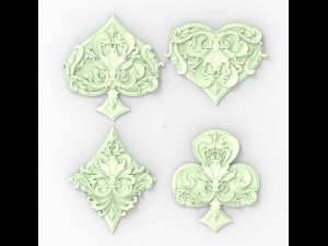 spades clubs hearts diamonds 3D Print Model