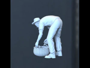 働く男 3Dプリントモデル