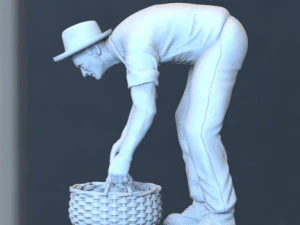 働く男 3Dプリントモデル