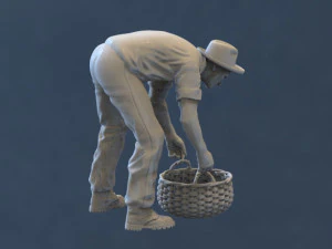 働く男 3Dプリントモデル