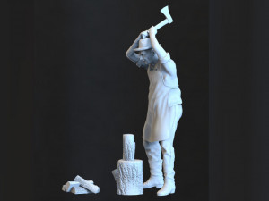 woodcutter 3D Print Model
