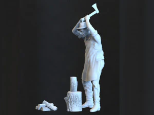 木こり 3Dプリントモデル