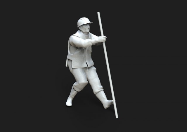 worker Model Cetak 3D .c4d .max .obj .3ds .fbx .stl .blend 