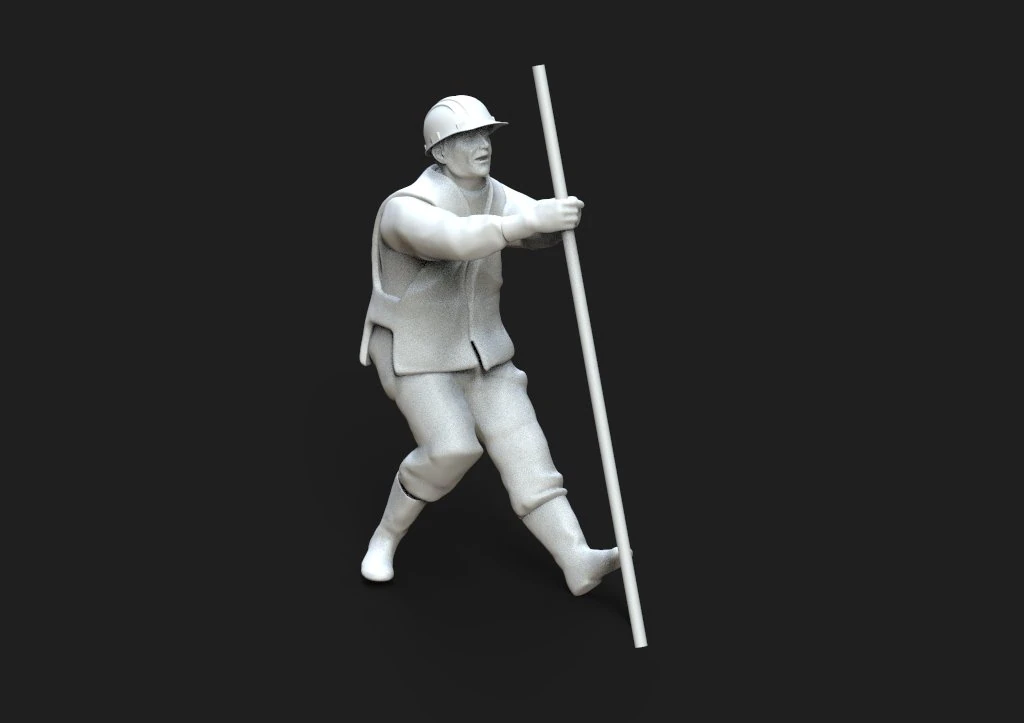 worker 3D Print Model .c4d .max .obj .3ds .fbx .stl .blend 