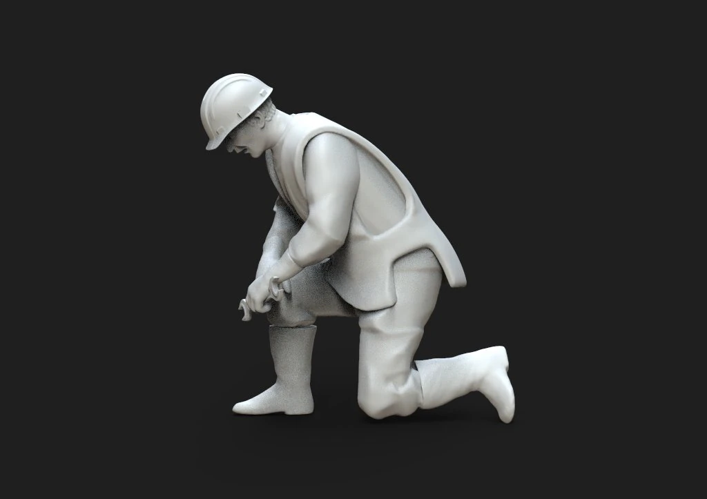 worker 3D Print Model .c4d .max .obj .3ds .fbx .stl .blend