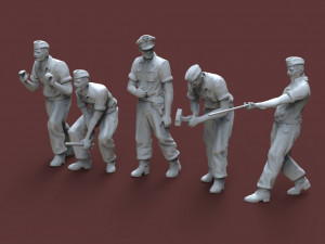 German tank crew 3D printmodel
