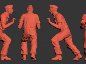 German tank crew 3D printmodel
