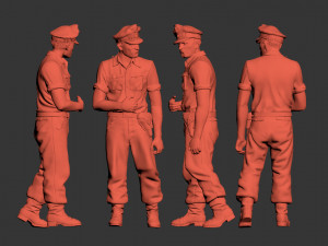 German tank crew 3D printmodel
