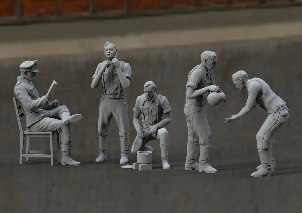 German soldiers 3D Print Model .c4d .max .obj .3ds .fbx .stl .blend 