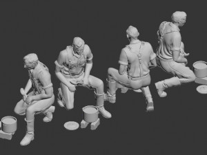 german soldiers 3D Print Model
