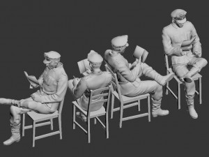 german soldiers 3D Print Model