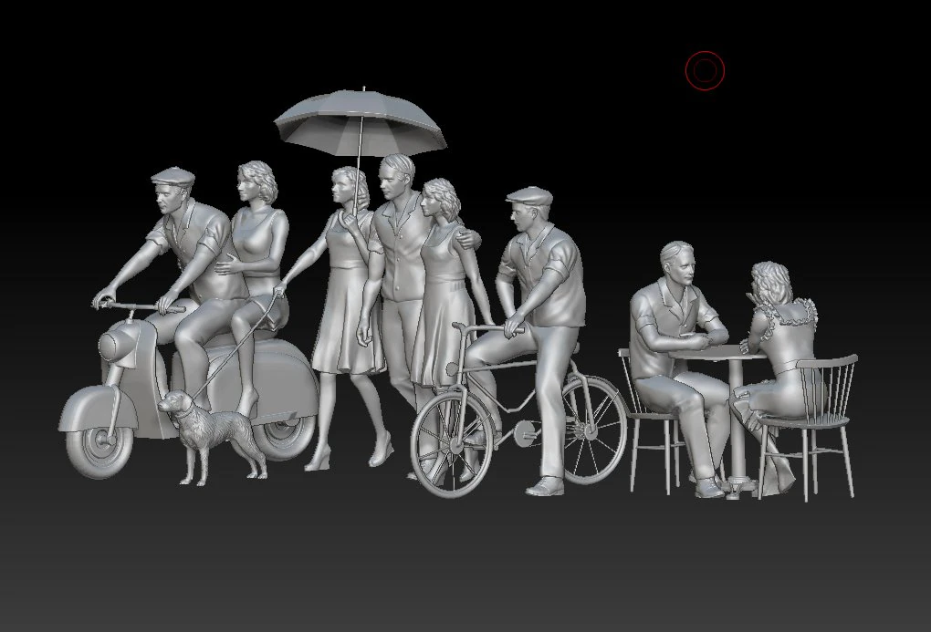 Man and woman 3D Print Model .c4d .max .obj .3ds .fbx .stl .blend