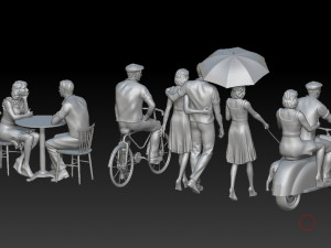 man and woman Modèles 3D en vedette