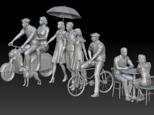 man and woman Modèles 3D en vedette