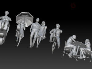 man and woman Modèles 3D en vedette