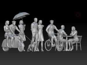 man and woman Modèles 3D en vedette
