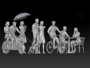 Man and woman 3D Print Model