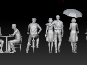 man and woman Modèles 3D en vedette