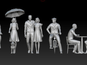 man and woman Modèles 3D en vedette