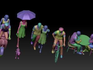 man and woman Modèles 3D en vedette
