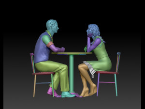 man and woman Modèles 3D en vedette