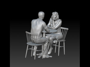 man and woman Modèles 3D en vedette