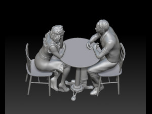 man and woman Modèles 3D en vedette