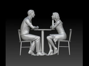 Man and woman 3D Print Model