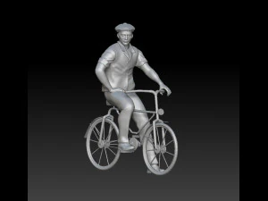 man on a bicycle 3D Print Model