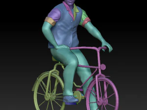man on a bicycle 3D Print Model