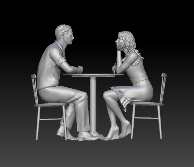 man and woman 3D printmodel .c4d .max .obj .3ds .fbx .stl .blend