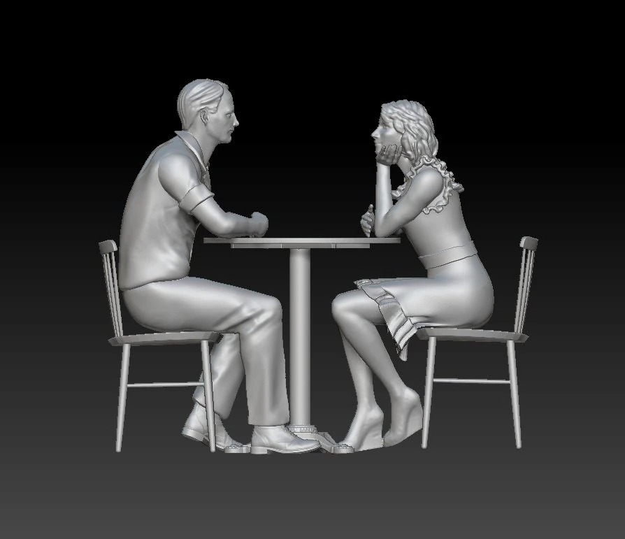 man and woman 3D Print Model .c4d .max .obj .3ds .fbx .stl .blend 
