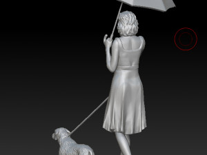 girl with a dog Model Cetak 3D