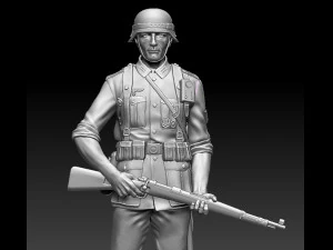soldado alemán Modelo de impresión 3D