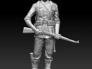 German soldier 3D Print Model