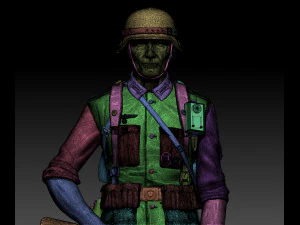 German soldier 3D Print Model