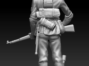 German soldier 3D Print Model