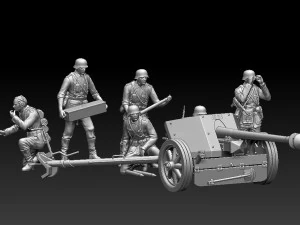 Artiglieria tedesca Modello di stampa 3D