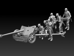 german artillery Modelo de Impressão 3D