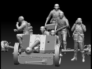 german artillery Modelo de Impressão 3D