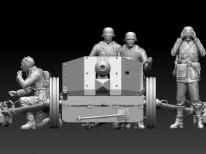 german artillery Modelo de Impressão 3D
