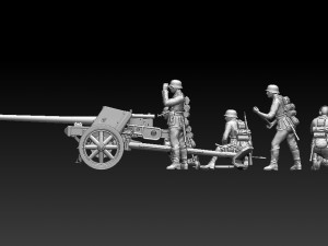 german artillery Modelo de Impressão 3D