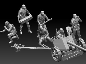 german artillery Modelo de Impressão 3D