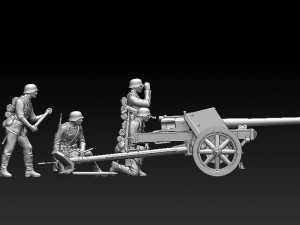 german artillery Modelo de Impressão 3D