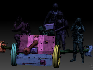 german artillery Modelo de Impressão 3D