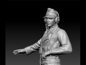 German officers Modèles 3D en vedette