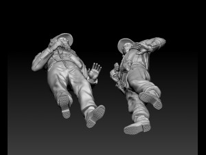 German officers Modèles 3D en vedette