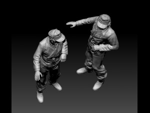 German officers Modèles 3D en vedette