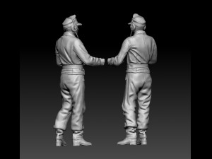 German officers Modèles 3D en vedette
