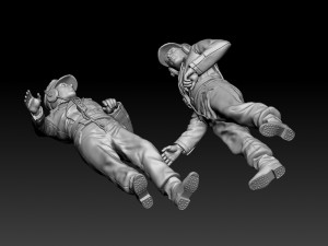German officers Modèles 3D en vedette